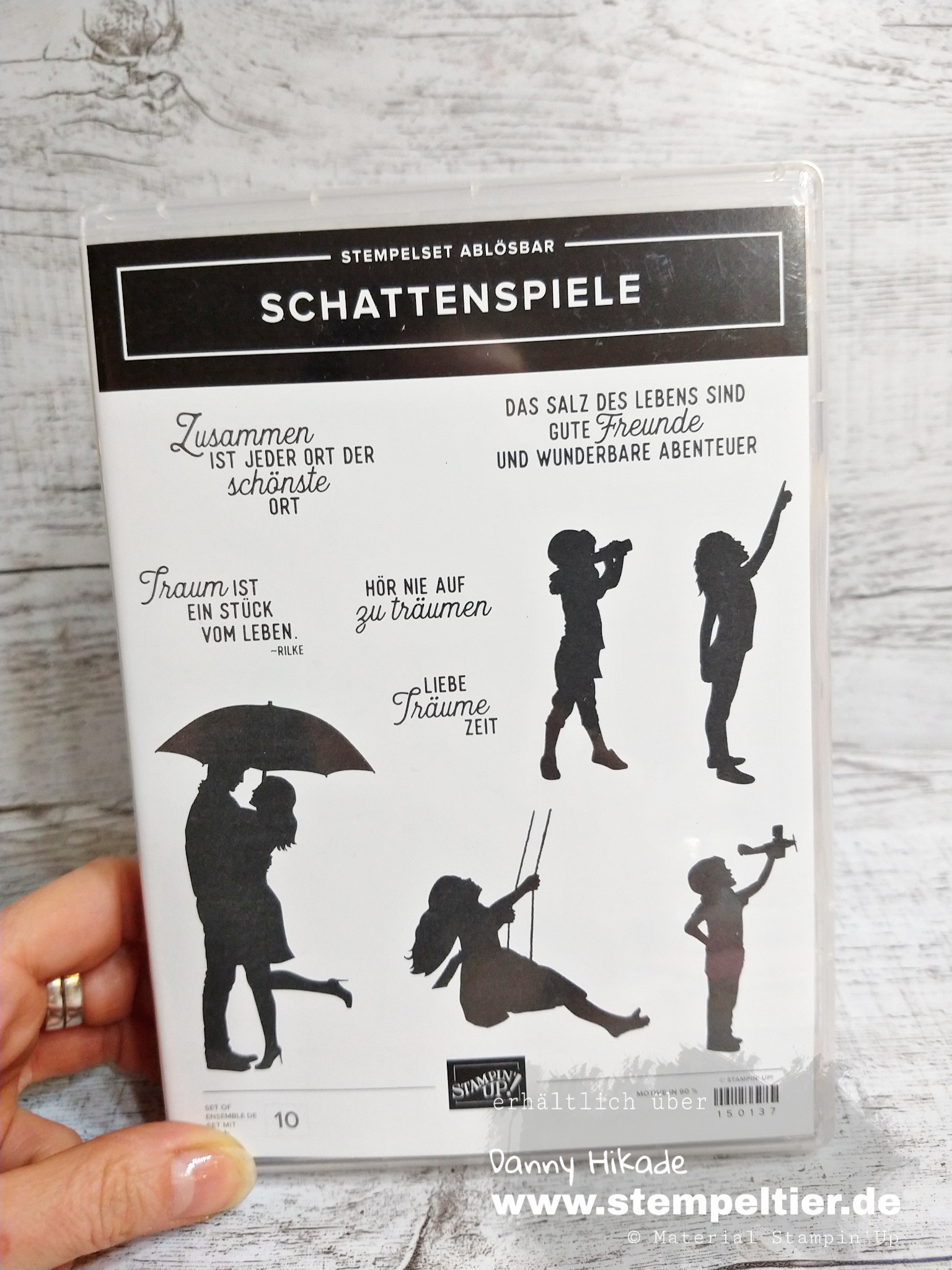 Sanfte Silhouetten und Schattenspiele Stempeltier