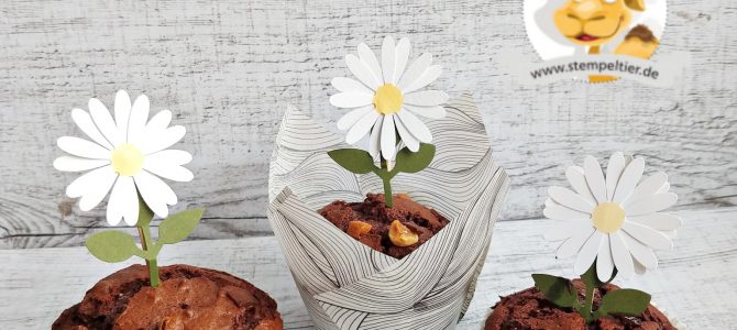 Muffinstecker mit dem Gänseblümchen – DIY