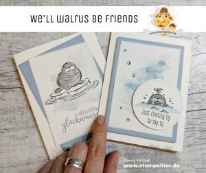 stampin up we'll walrus be friends walross martim Karte stempeltier geburtstag
