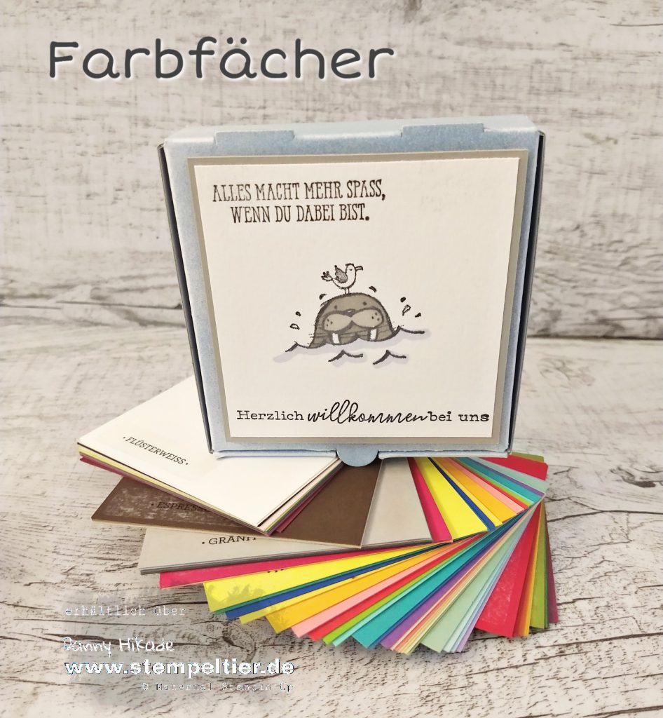 stampin up farbfächer well walrus be friends team stempeltier willkommensgeschenk