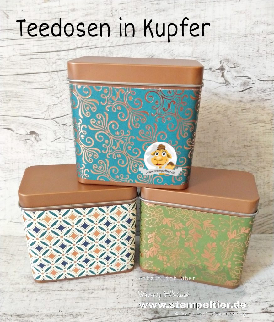 stampin up stempeltier schöner glanz teedosen tea copper