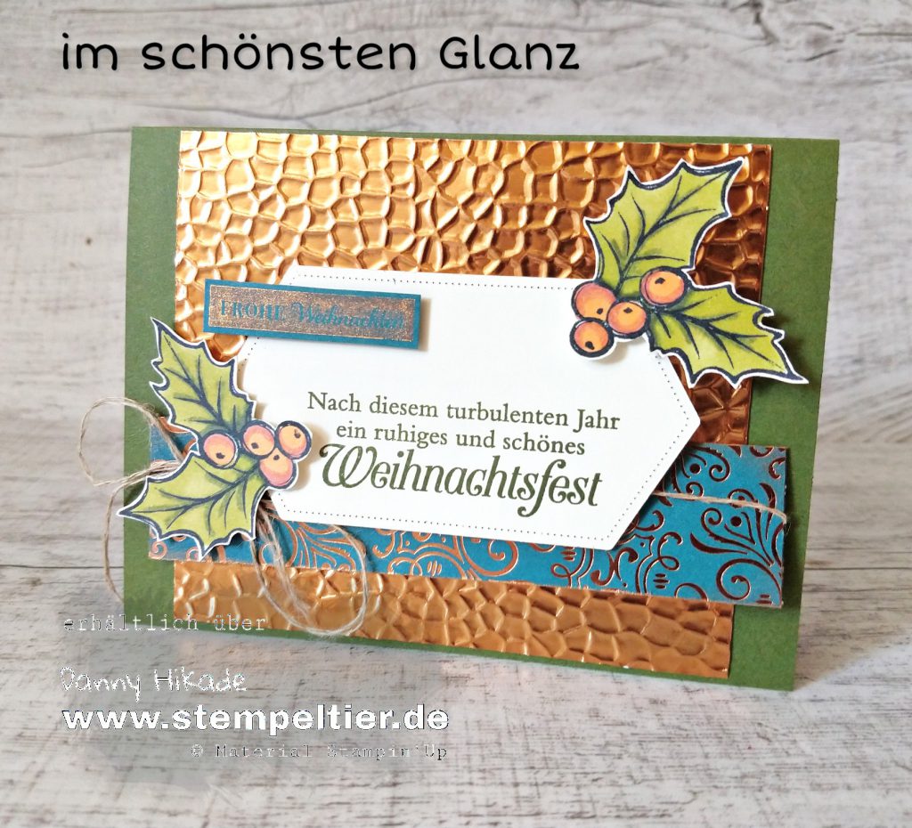 stampin up stempeltier schöner glanz christbaumzierde hammerschlag