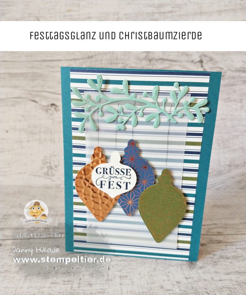 stampin up stempeltier schöner glanz christbaumzierde