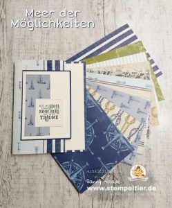 Stampin Up Meer der Möglichkeiten DSP maritim Stempeltier come sail away