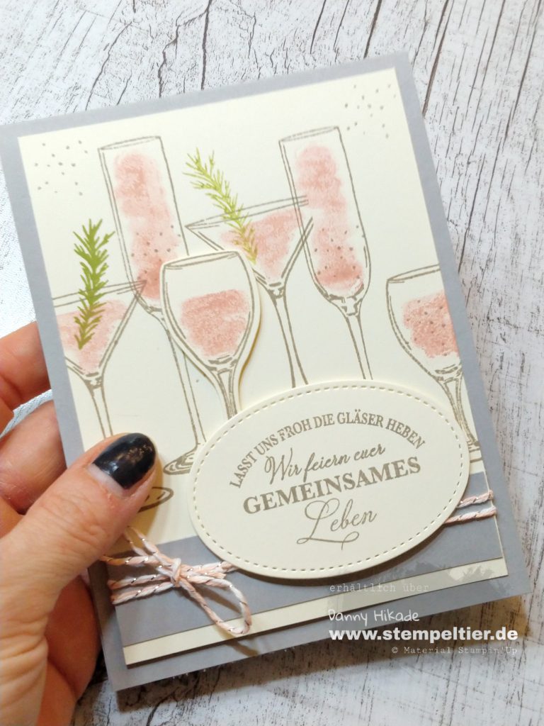 stampin up grund zum ansroßen zum wohl gläster silvester karte stempeltier sip sip hooray