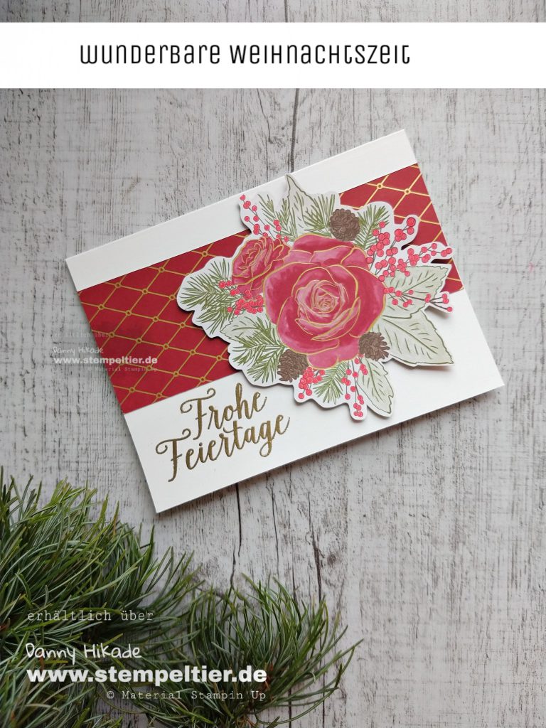 stampin up weihnachtskarte festtagsrose wunderbare weihnachtszeit christmas rose