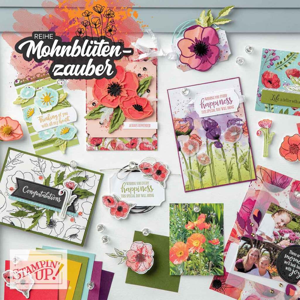 stampin up Mohnblüten zauber minikatalog 2020 stempeltier materialpaket