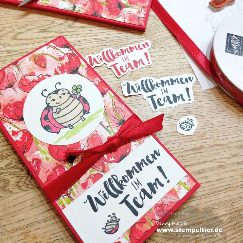 stampin up marienkäfer little ladybug team stempeltier demo werden glückskäfer willkommen im team