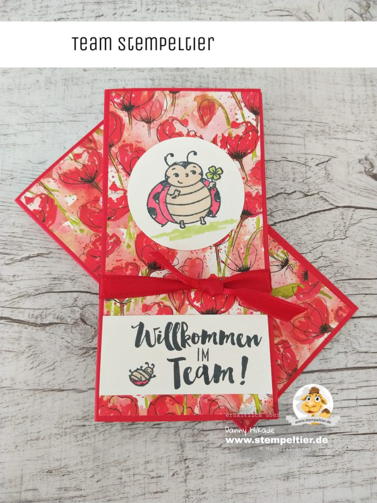 stampin up marienkäfer little ladybug team stempeltier demo werden glückskäfer willkommen im team