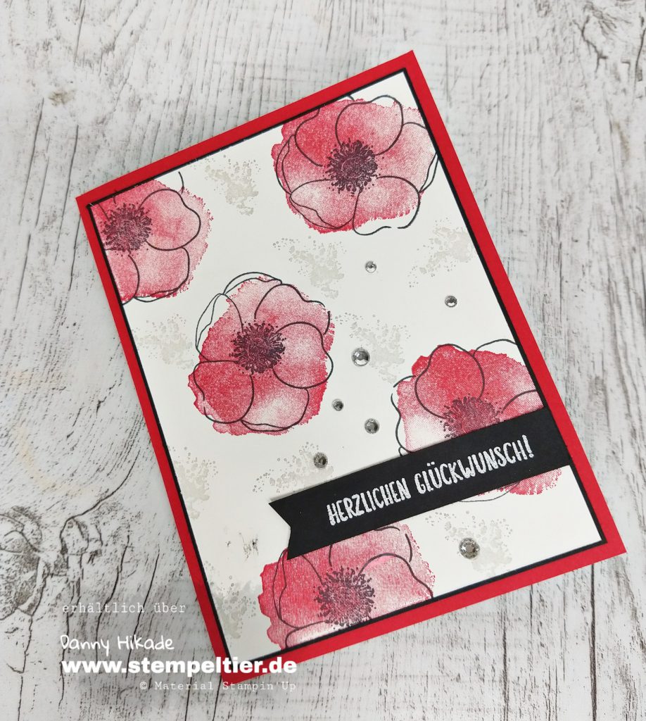 stampin up mohnblütenzauber peaceful poppies DSP Blumen