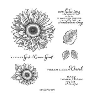 stampin up gute laune gruß sonnenblume sunflower stempeltier