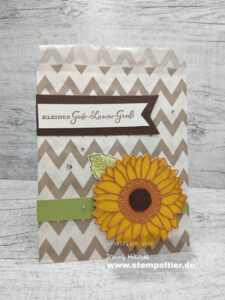 Stampin Up gute Laune Gruß Sonnenblumen sunflowers box of sunshine