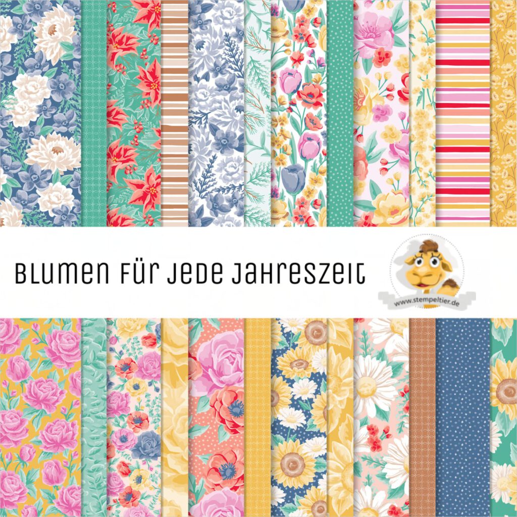 stampinup blumen für jede Jahreszeit DSP designerpapier sonnenblume