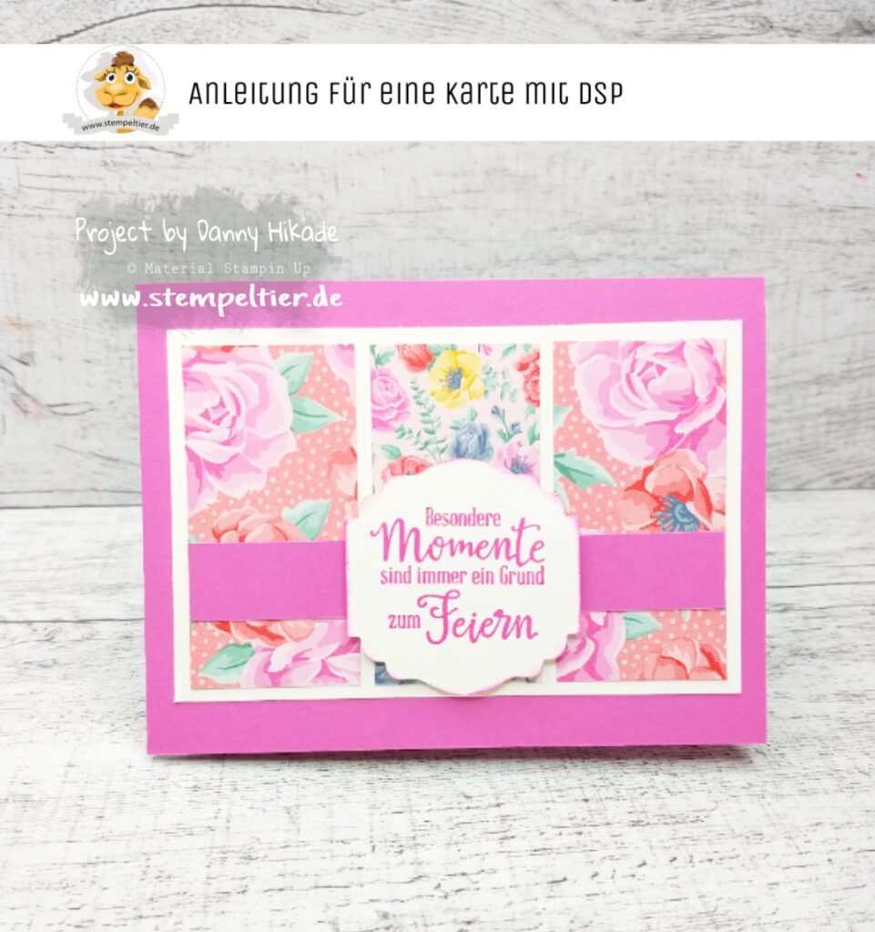 stampinup blumen für jede Jahreszeit DSP designerpapier magentarot