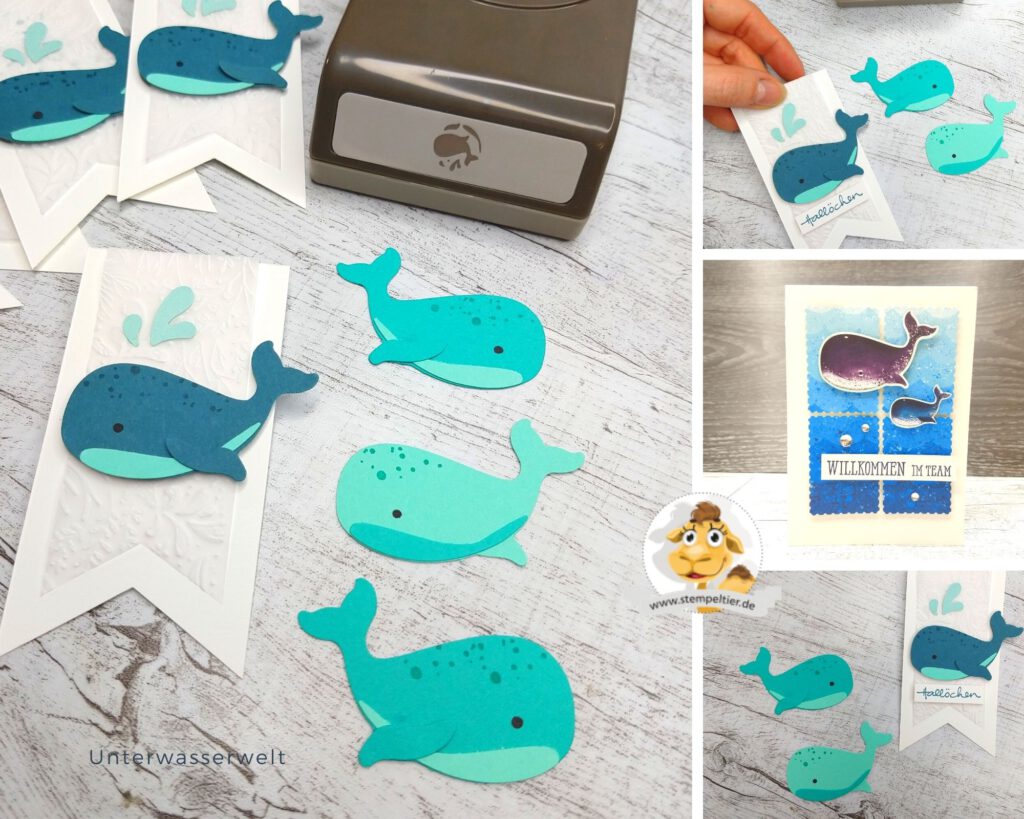 stampin up goodie meereswelt wal whale punch willkommen im team stempeltier