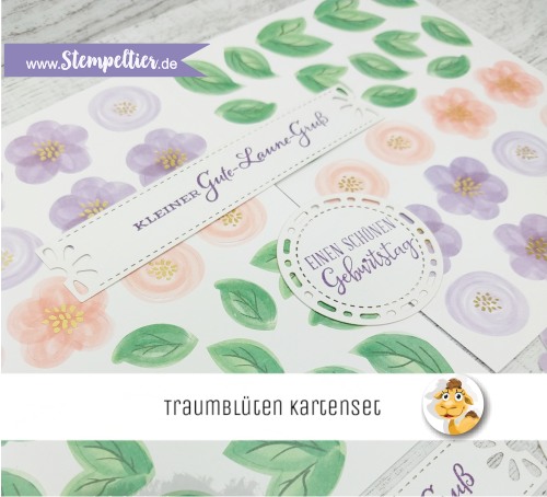 stampin up kartenset traumblüten stempeltier kartenkit