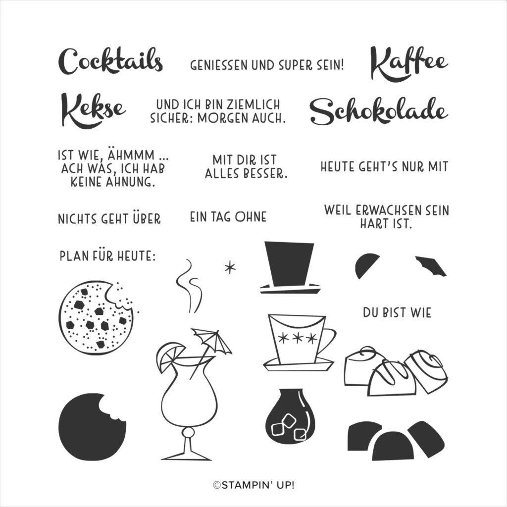 stampin up nichts gehr über schokolade kekse cocktails