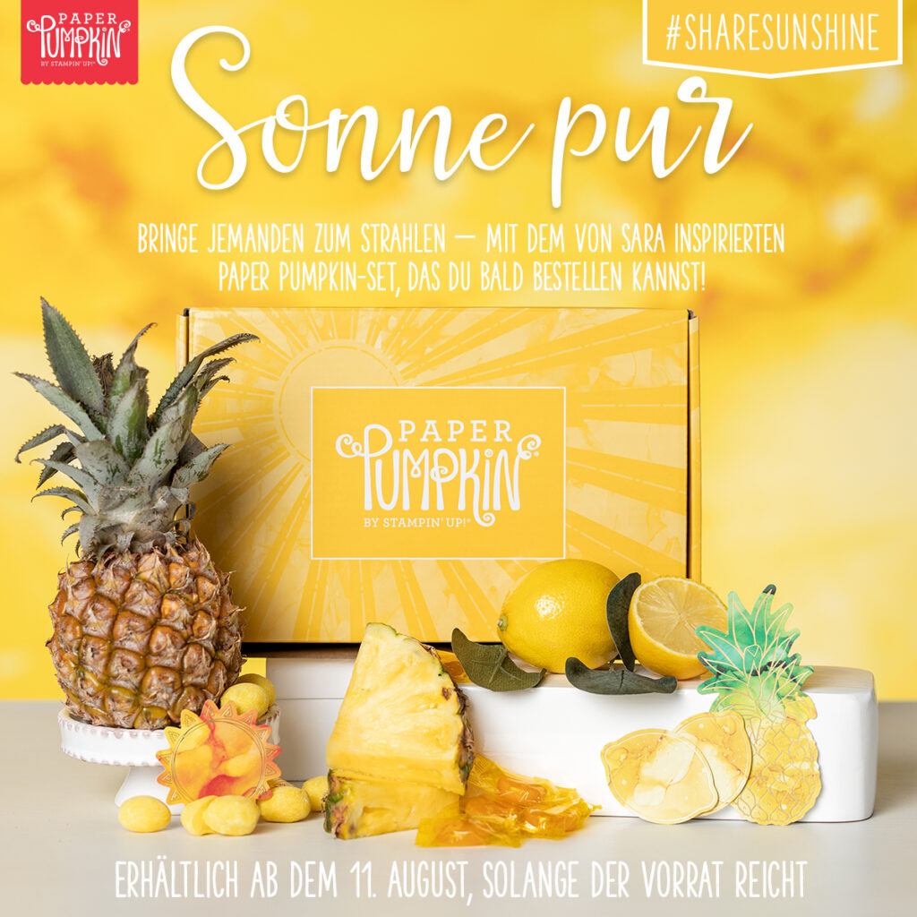 stampin up sonne pur paper pumpkin bestellen vorbestellung sonnenschein ananas