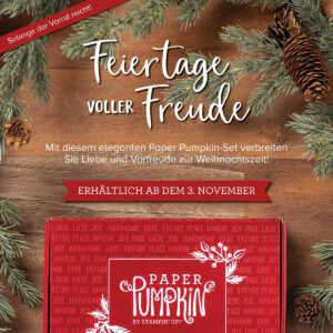 paper pumpkin november feiertage voller freude stempeltier weihnachten karten basteln