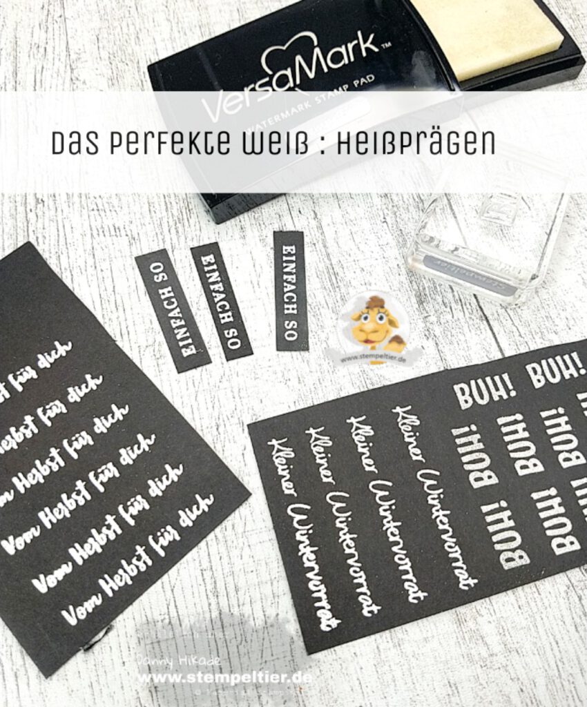 stampin up embossing heißprägen weiß