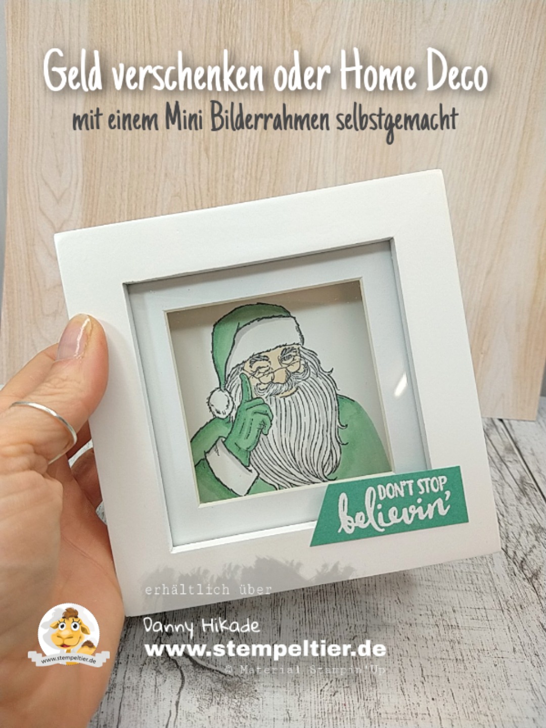 Mini Bilderrahmen Als Geldgeschenk Oder Home Deco Stempeltier