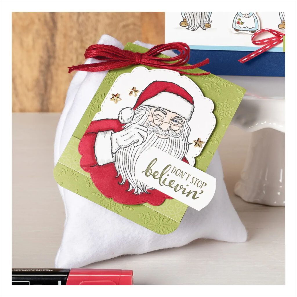 stampin up dont stop believin santa weihnachtsmann karten basteln