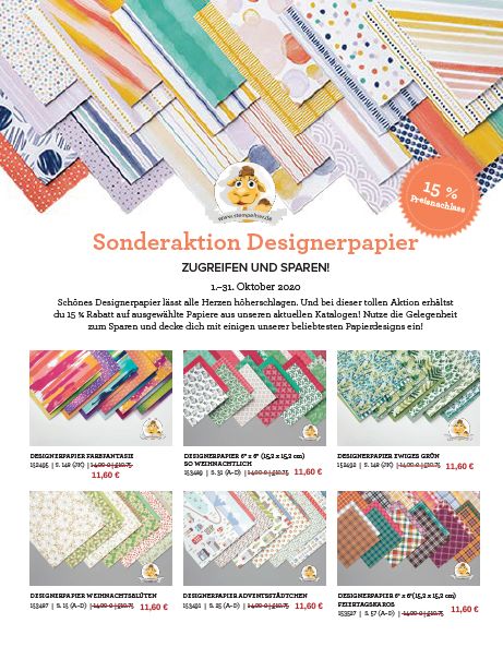 stampin up oktober dsp designerpapier aktion 2020 15%