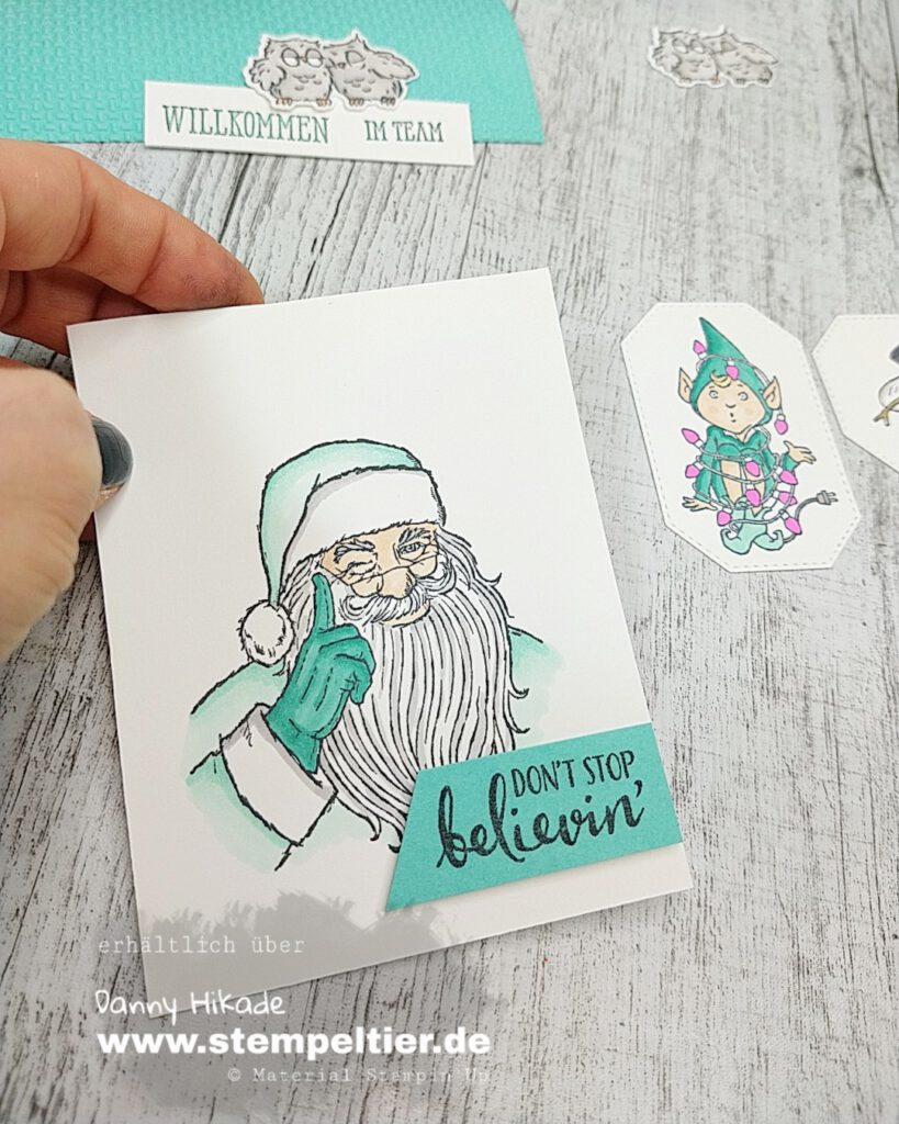 stampin up weihnachten dont stop believin santa weihnachtsmann stempeltier