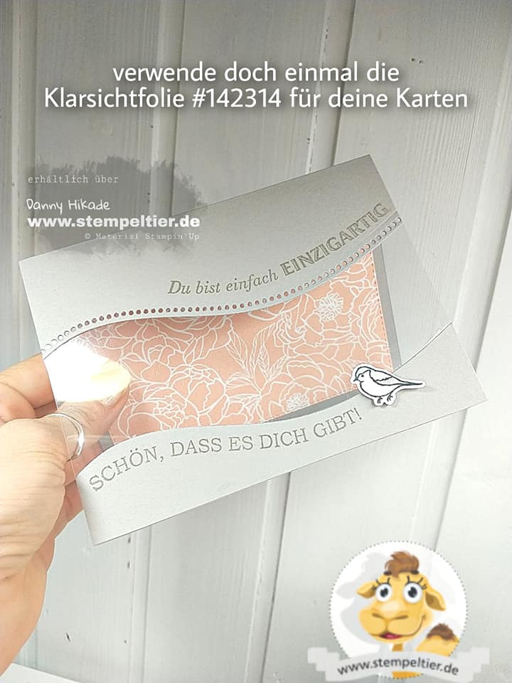 stampin up schwungvolle kreationen klarsicht karte transparent