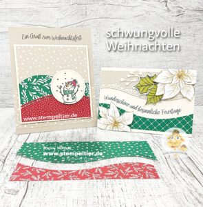 stampin up schön schwungvoll weihnachtskarte schneemann stempeltier