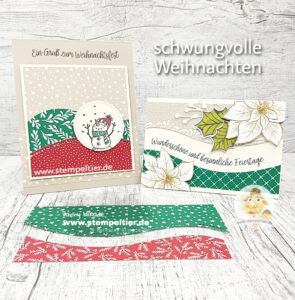 stampin up schön schwungvoll weihnachtskarte schneemann stempeltier