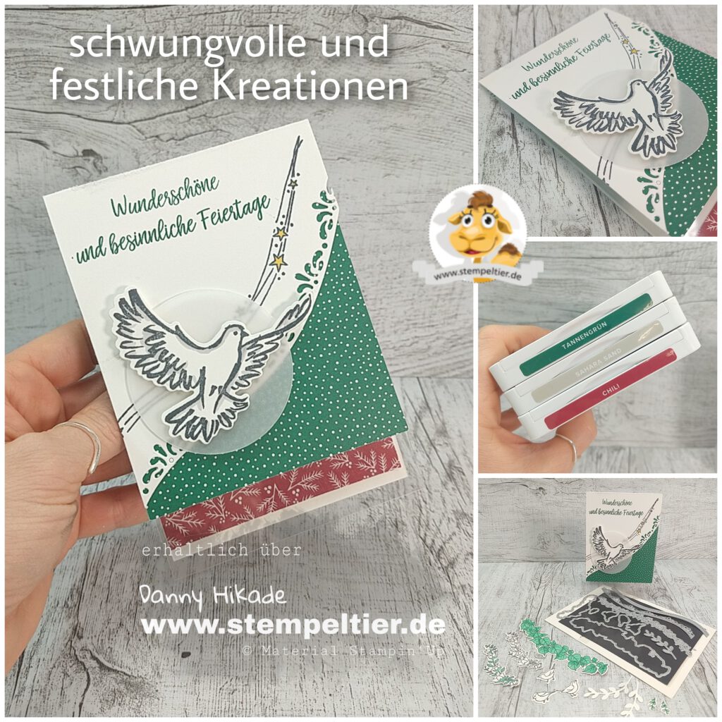 stampin up taube schwungvoll festliche kreationen weihnachtskarte 