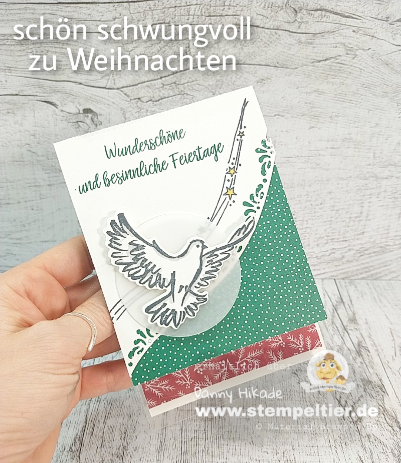 stampin up taube schwungvoll festliche kreationen weihnachtskarte