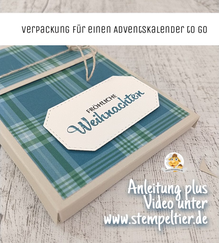 stampin up anleitung verpackung adventskalender to go für unterwegs schokolinsen