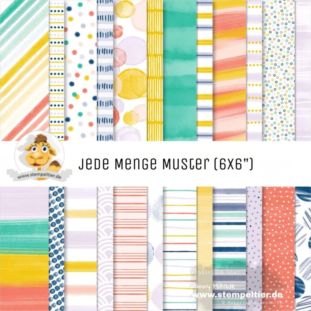 stampin up designerpapier jede menge muster sale angebot 15% stempeltier