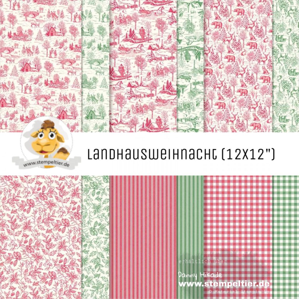 stampin up designerpapier landhausweihnacht sale angebot 15% Stempeltier