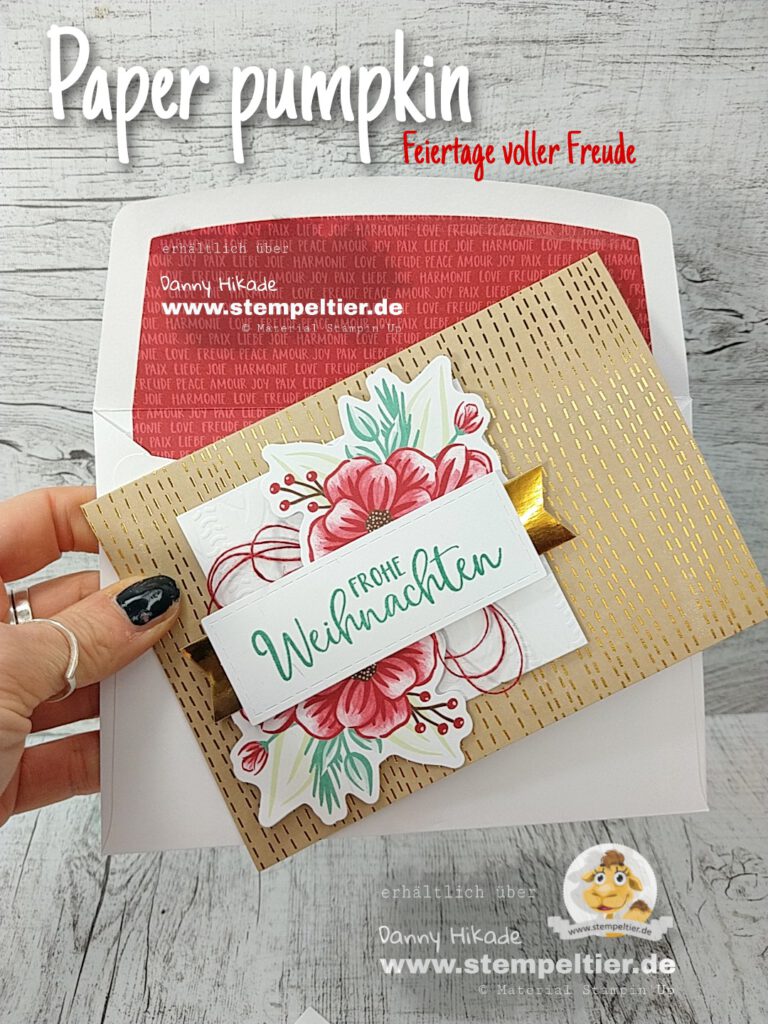 Stampinup paper pumpkin Feiertage voller Freude deutsche Sprüche Stempeltier