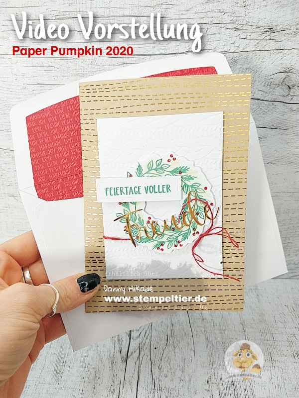 stampin up paper pumpkin november weihnachten karten deutsche sprüche stempeltier feiertage voller freude