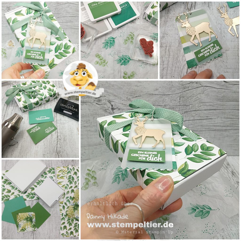 stampin up ewiges grün verpackung weihnachten dsp stempeltier DIY basteln