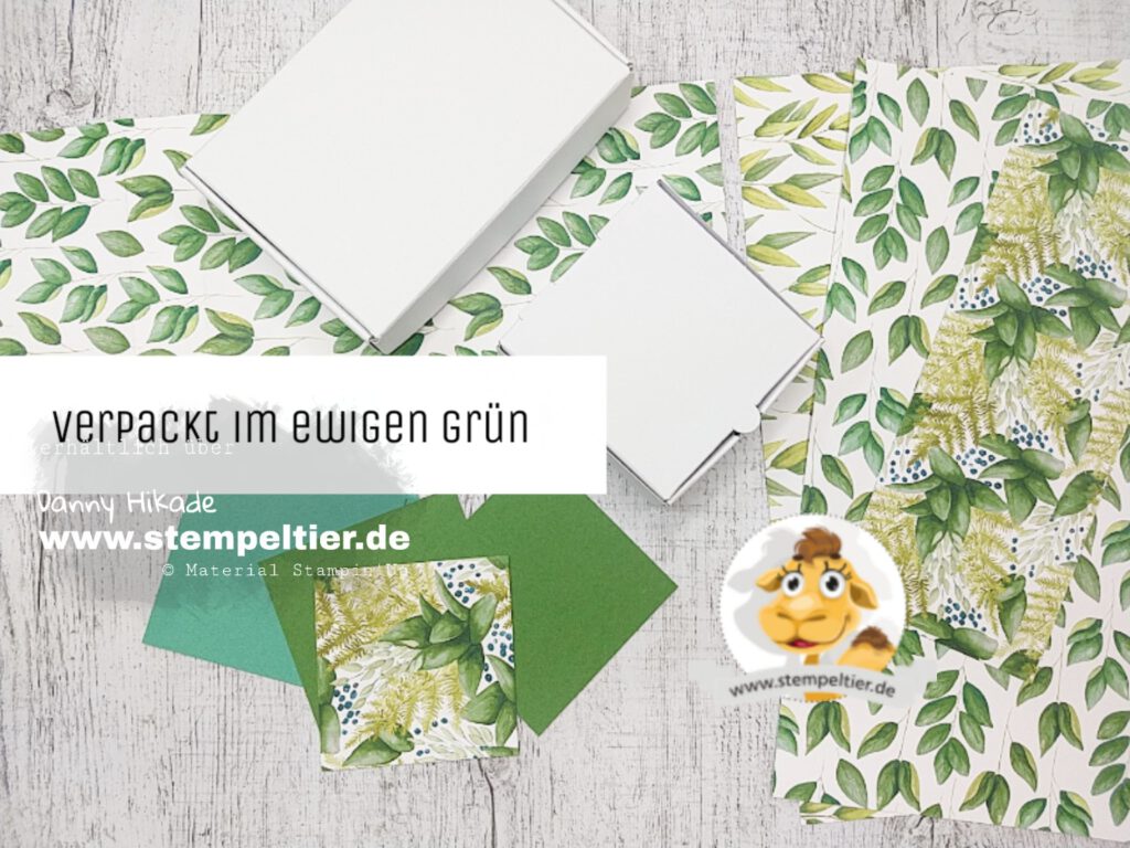 stampin up ewiges grün verpackung weihnachten dsp stempeltier DIY basteln