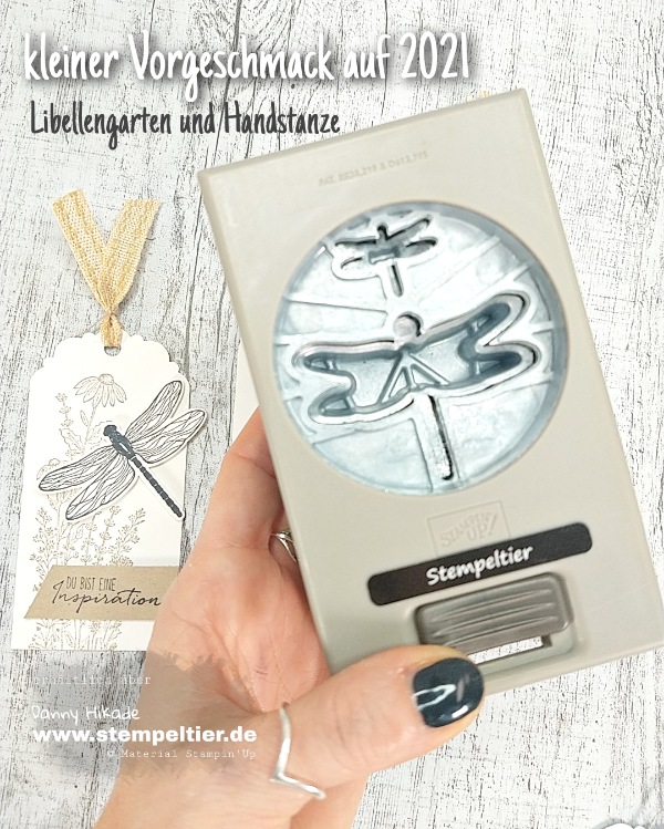 stampin up 2021 minikatalog libellengarten dragonfly team stempeltier anhänger