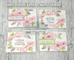 stampin up beautiful friendship karten blumen anfänger stempeltier stampenup