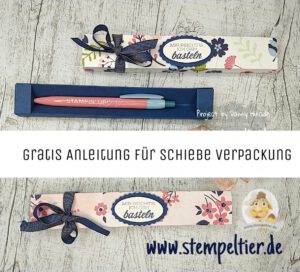 stampinup stiftverpackung anleitung maße gratis stempeltier papierblüten SAB