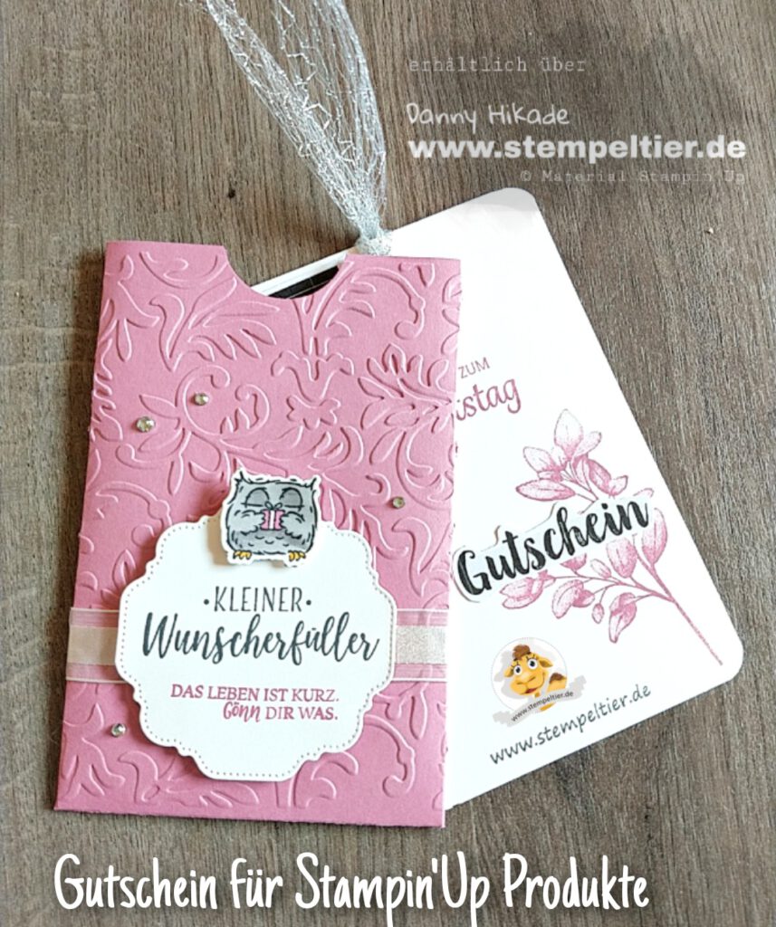 stampin up gutschein bestellen verschenken stempeltier eulenfest