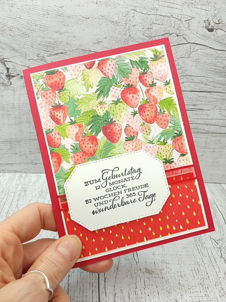 stampin up saleabration sommerbeeren fruchtige grüße erdbeeren