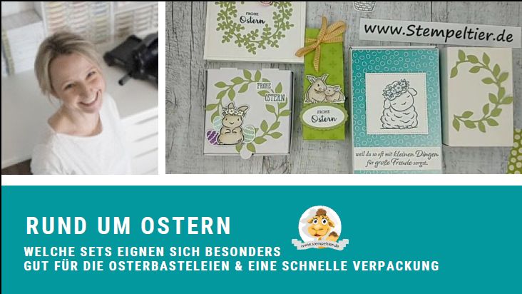 stampin up ostern basteln hase kranz eier