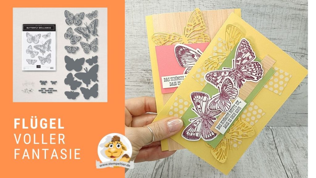 stampin up flügel voller fantasie karten anleitung video schmetterling stempeltier