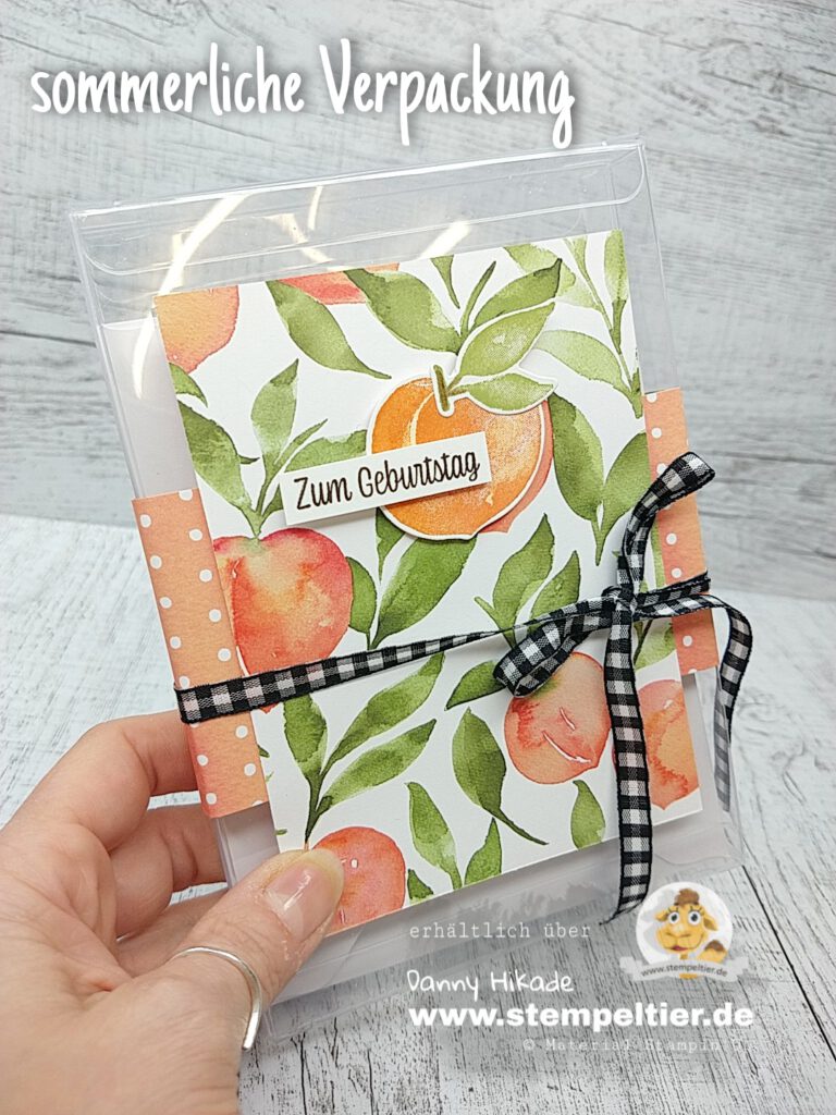 Stampin Up Pfirsichzeit Verpackung peach