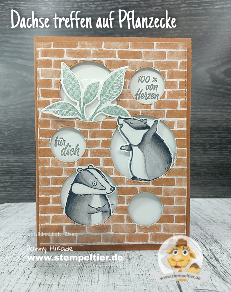 stampinup dachs Pflanzecke badger beauties Im bilde karte