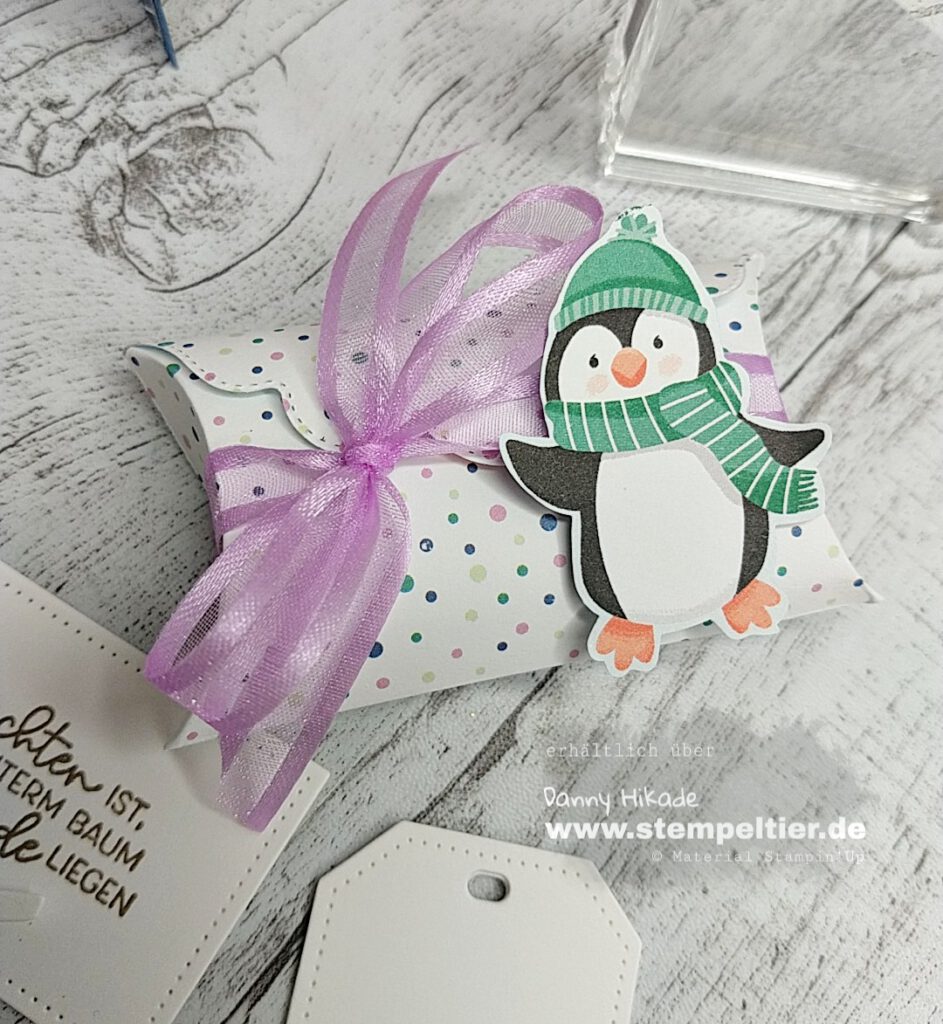 Stampin Up Sale-A-Bration SAB Pinguin pillowbox